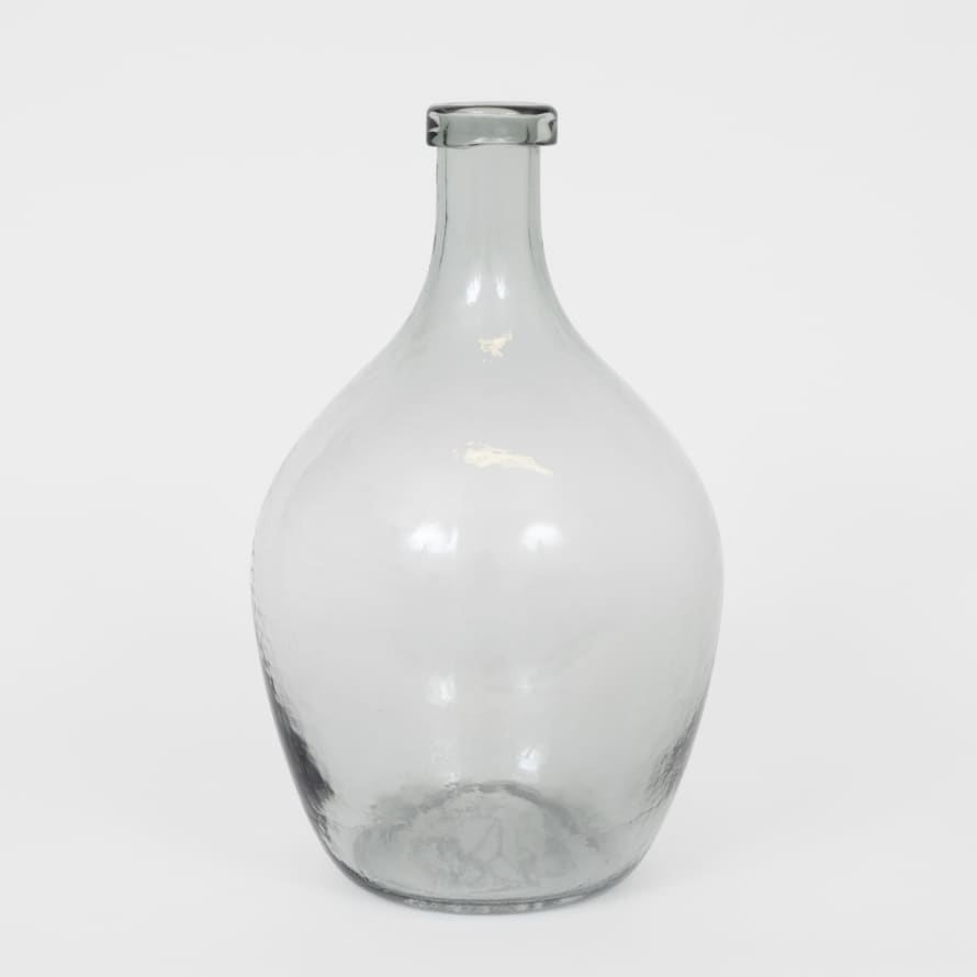 Ib Laursen Grey Glass Balloon Vase Handblown