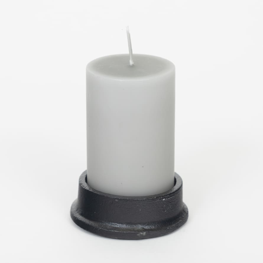 Ib Laursen Black Pillar Candle Holder 