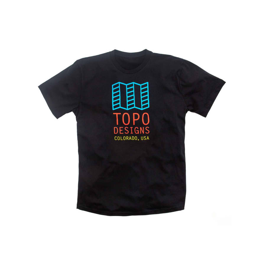 Topo Designs Original Logo T-Shirt - Black