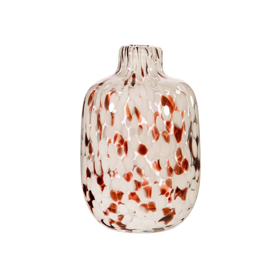 Sass & Belle  Small Brown Speckled Glass Vase