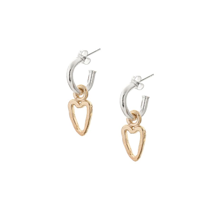 Renné Jewellery Mini Hoops & 9 Carat Gold Tiny Hearts
