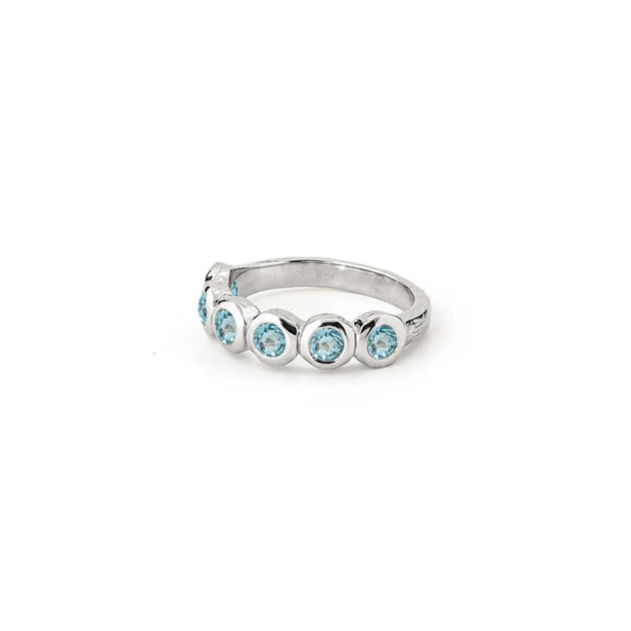 Renné Jewellery Blue Topaz Zeta Ring