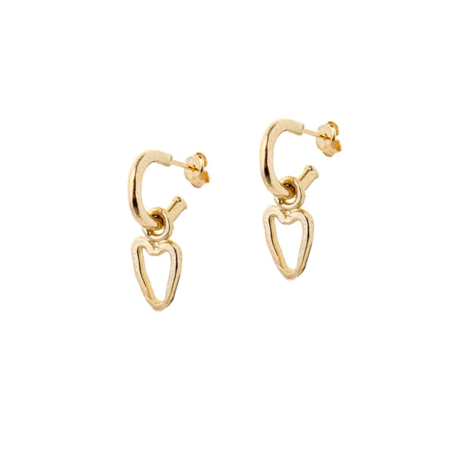 Renné Jewellery 9 Carat Gold Mini Hoops & Tiny Hearts
