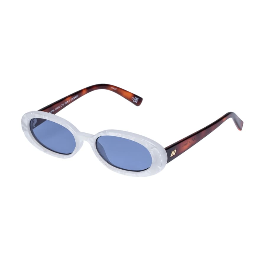 Le Specs Outta Love Ltd Edt | White Marble Vintage Tort Sunglasses
