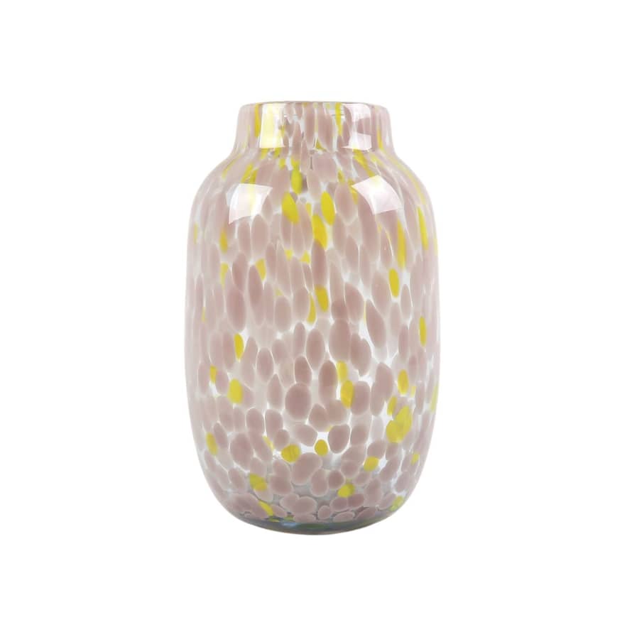 HAY Hand Blown Splash Vase – Light Pink & Yellow – Large