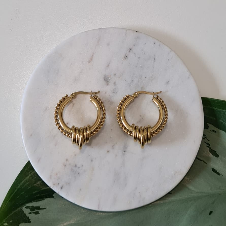 Golden Ivy Alix Gold Stainless Steel Earrings