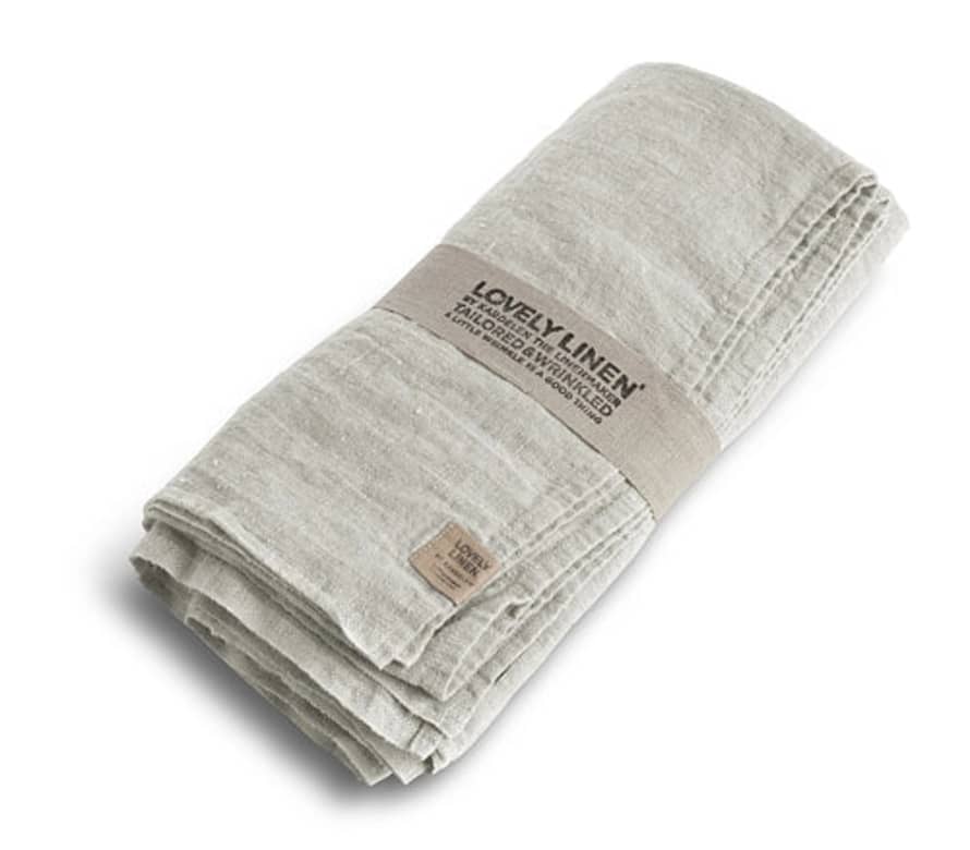 Lovely Linen Linen Tablecloth - Light Grey