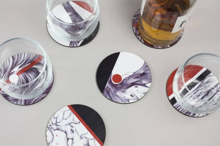 Yukka Forest Coasters - Set of 6 - Giftbox