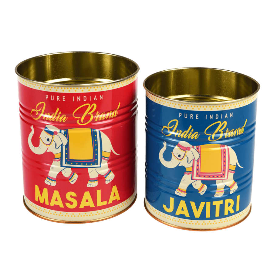 Rex London Set of Two Indian Spices Storage Tins