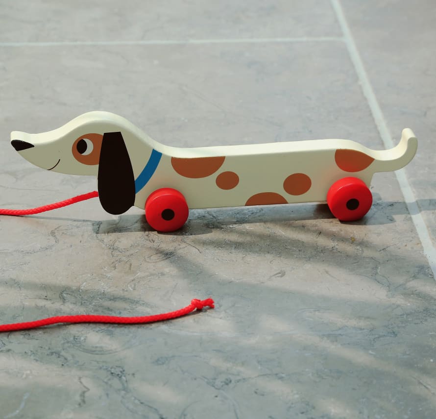 Rex London Charlie The Sausage Dog Wooden Pull Toy