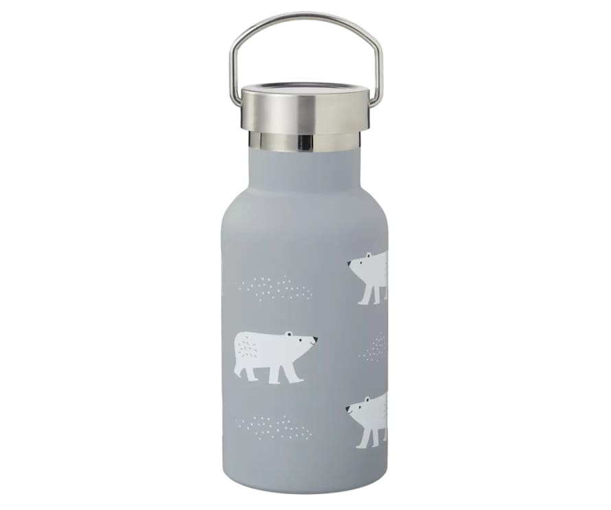 Fresk 350ml Polar Bear Printed Insulated Bottle with Replacement Spout