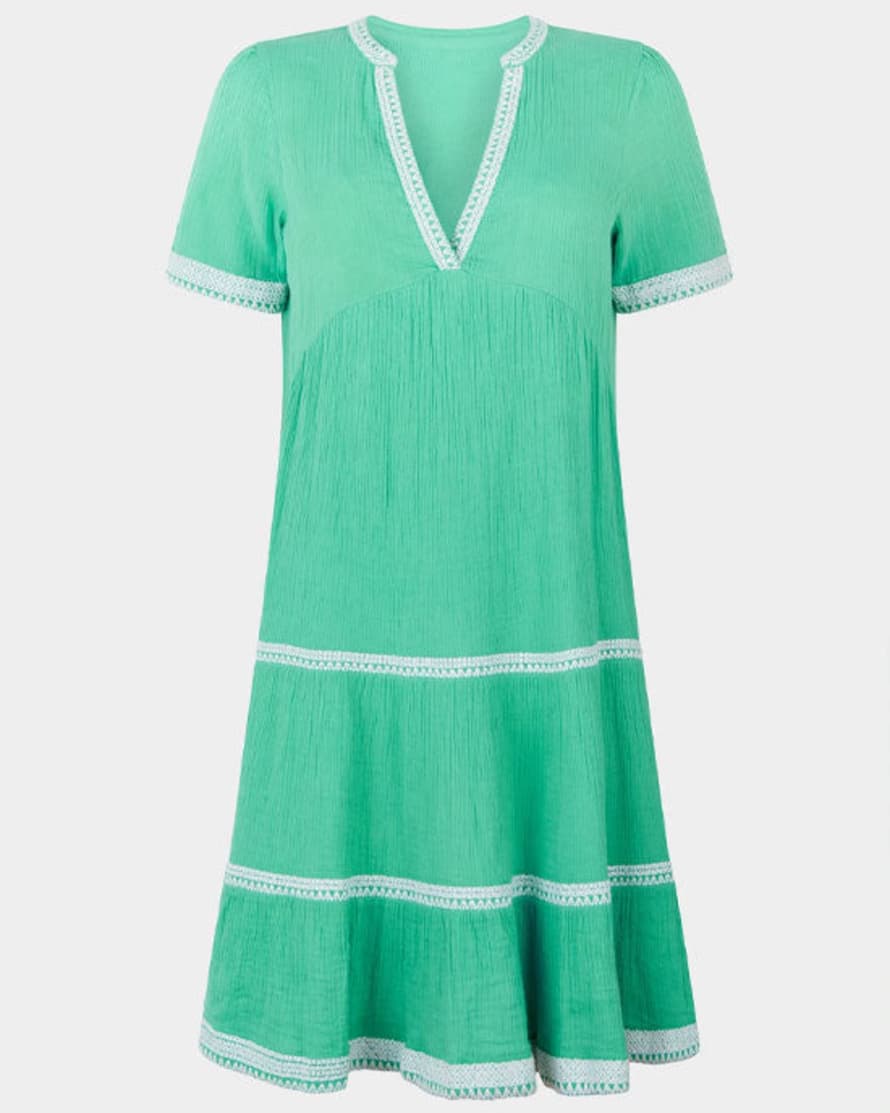 ASPIGA Meredith Embroidered Dress Green