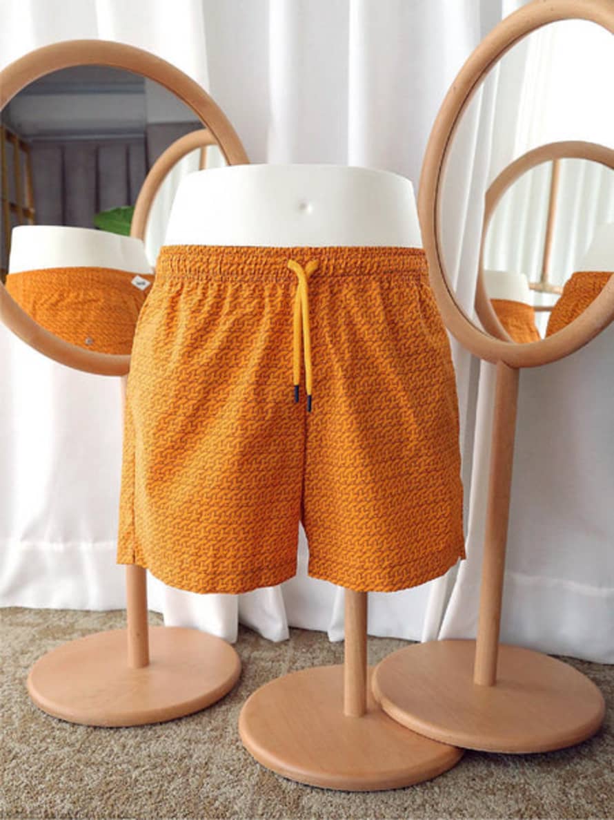 Bassal Store Bassal Orange Pattern Swimwear