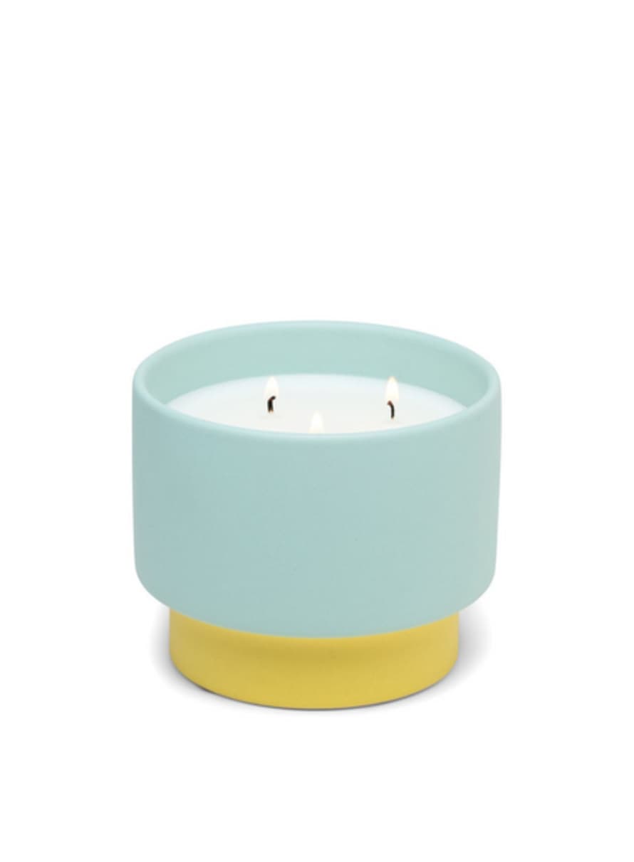 Paddywax Color Block 16oz Mint Ceramic Minty Verde Candle From