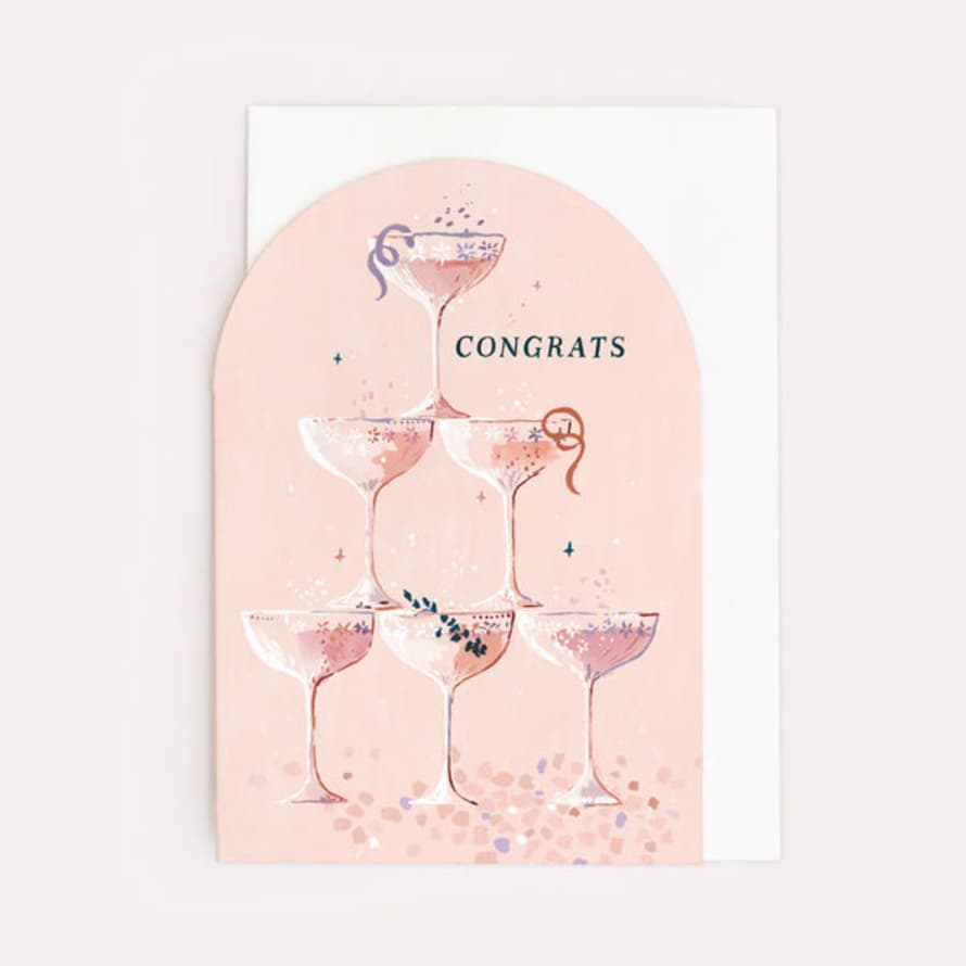 Sister Champagne Congratulations Card