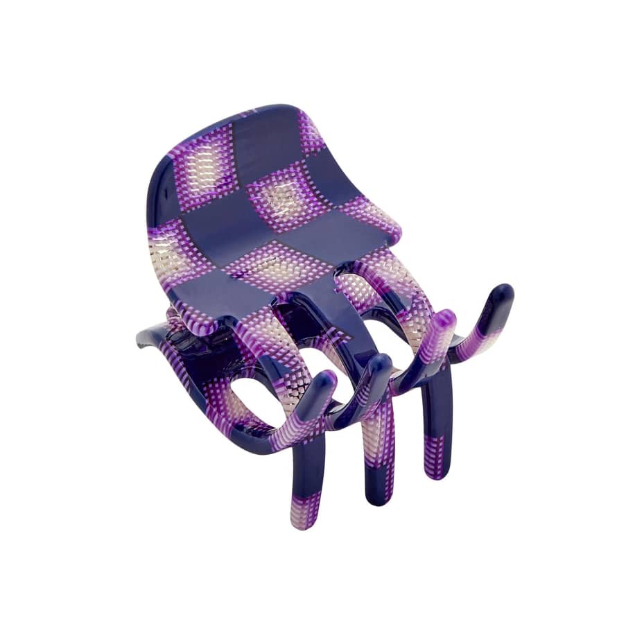 Machete Mini Claw in Purple Checker 