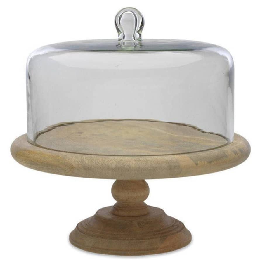 Nkuku Recycled Glass Dome Cake Stand By