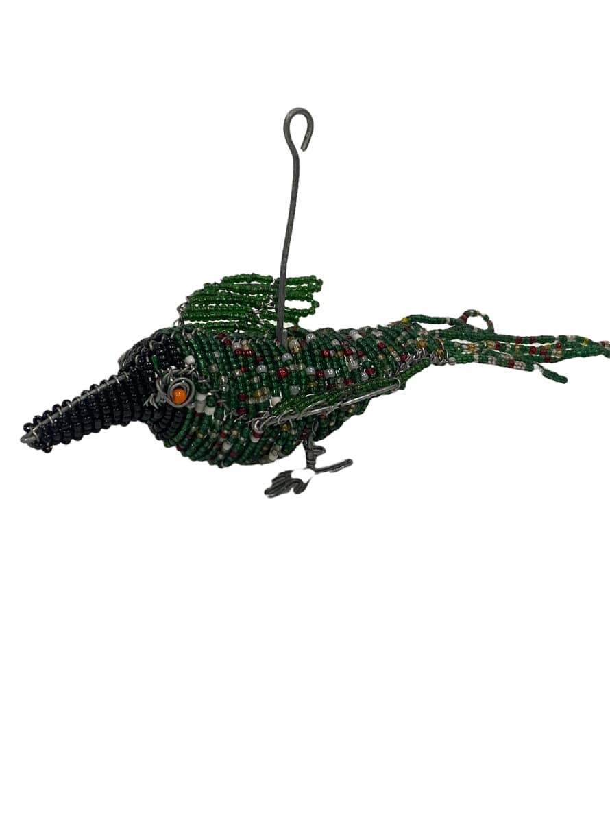 Botanical Boys Beaded Garden Birds - Green (17.5)