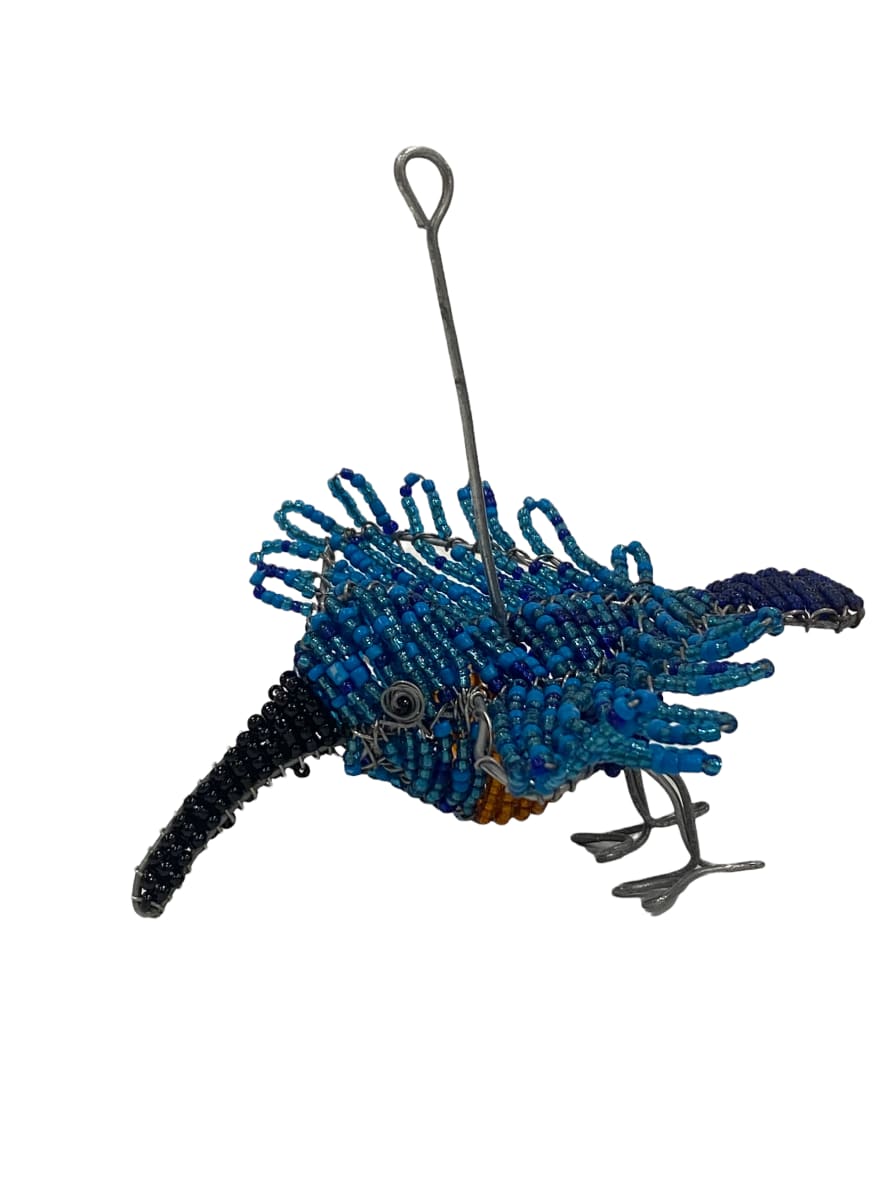 Botanical Boys Beaded Garden Birds - Blue (17.5)