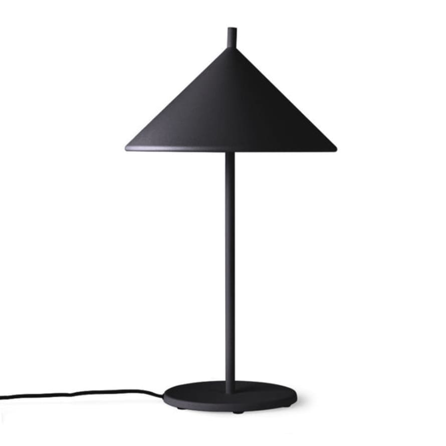 HKliving Metal Triangle Table Lamp Black