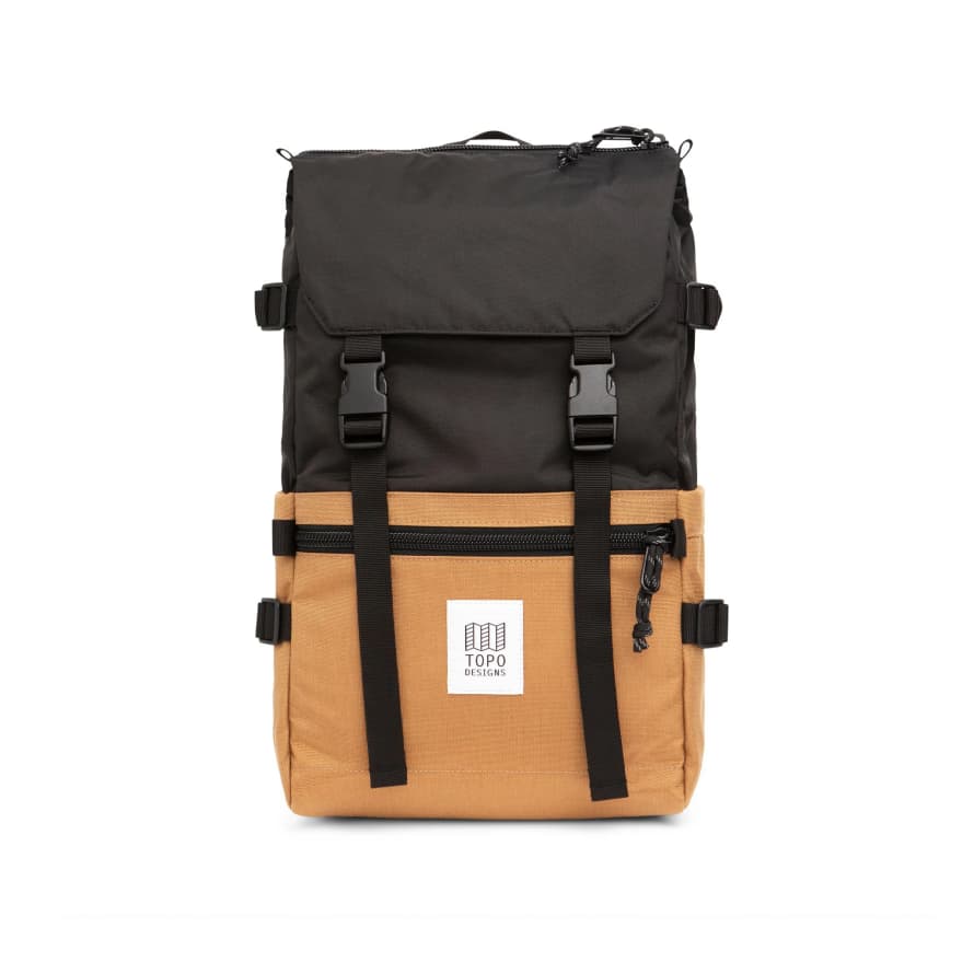Topo Designs Khaki and Black Classic Rover Backpack