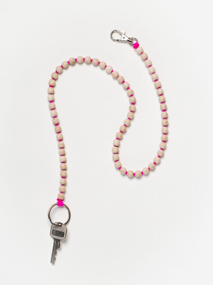 Ina Seifart  Natural and Pink Perlen Keyholder