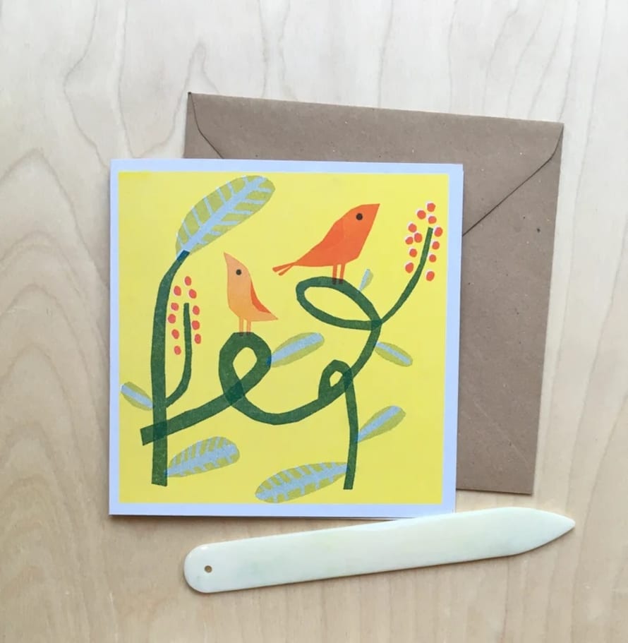 Iciri Birds Riso Greetings Card