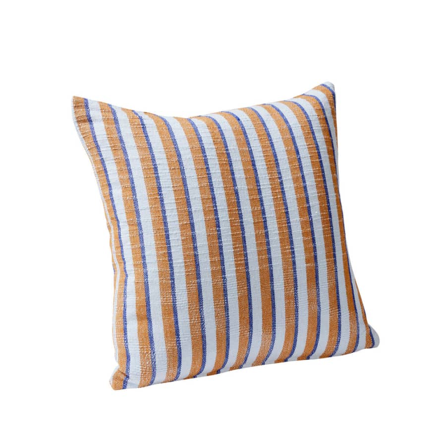 Hubsch Pavilion Blue striped cushion