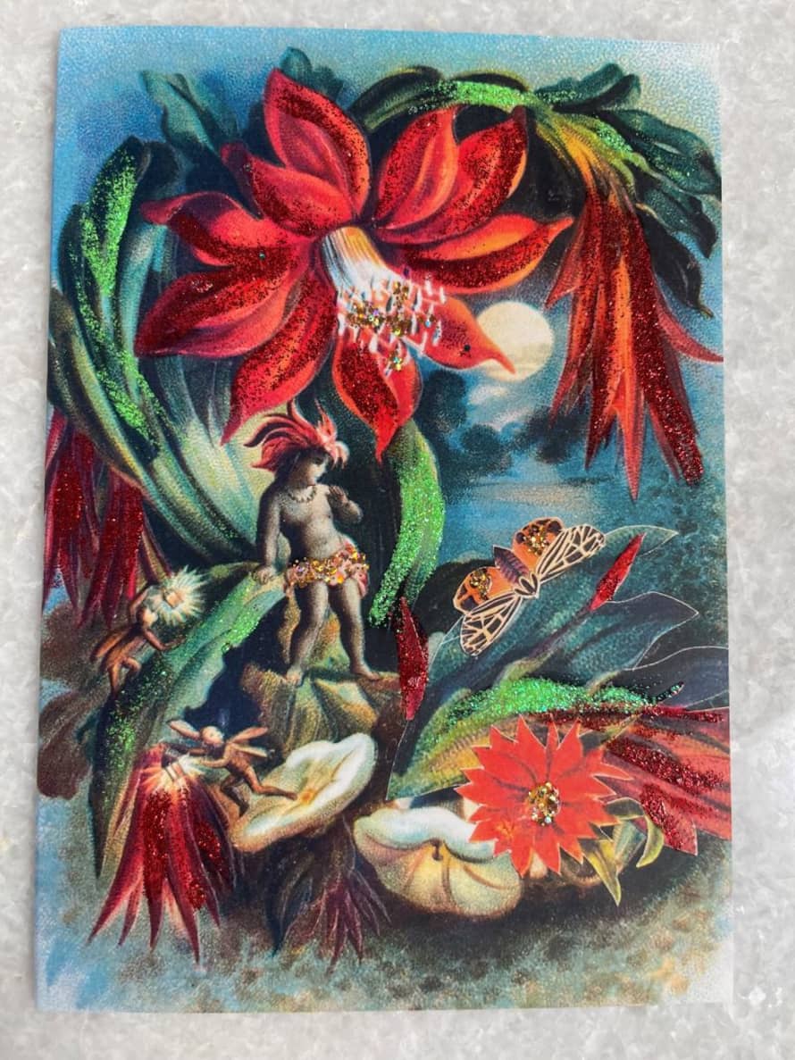 Diana Wilson Arcana Cactus Fairy Glittered Card