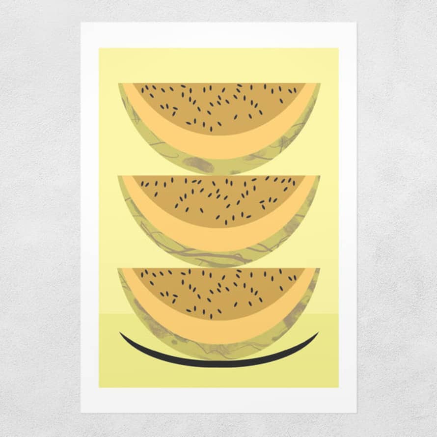 East End Prints  Tutti Frutti Melon Greetings Card