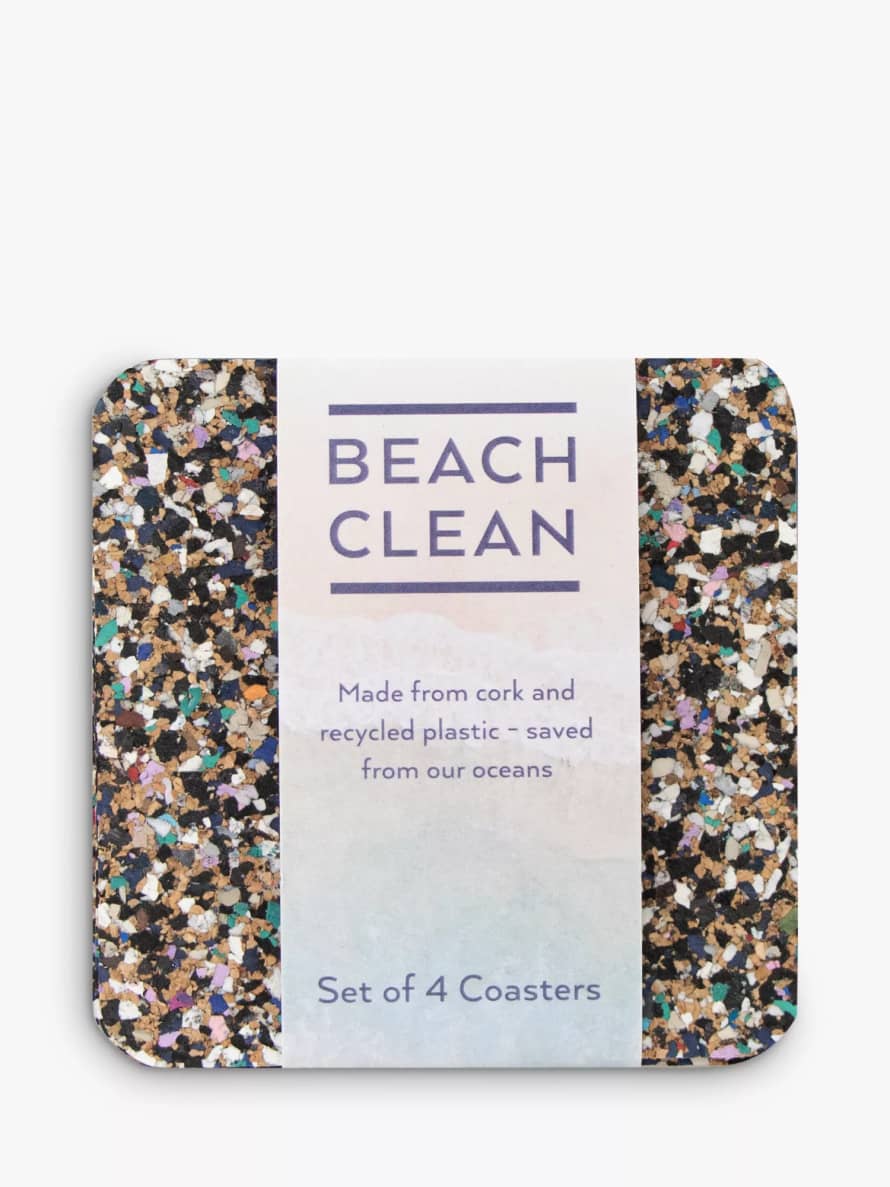 LIGA Set of 4 Beach Clean Square Coasters