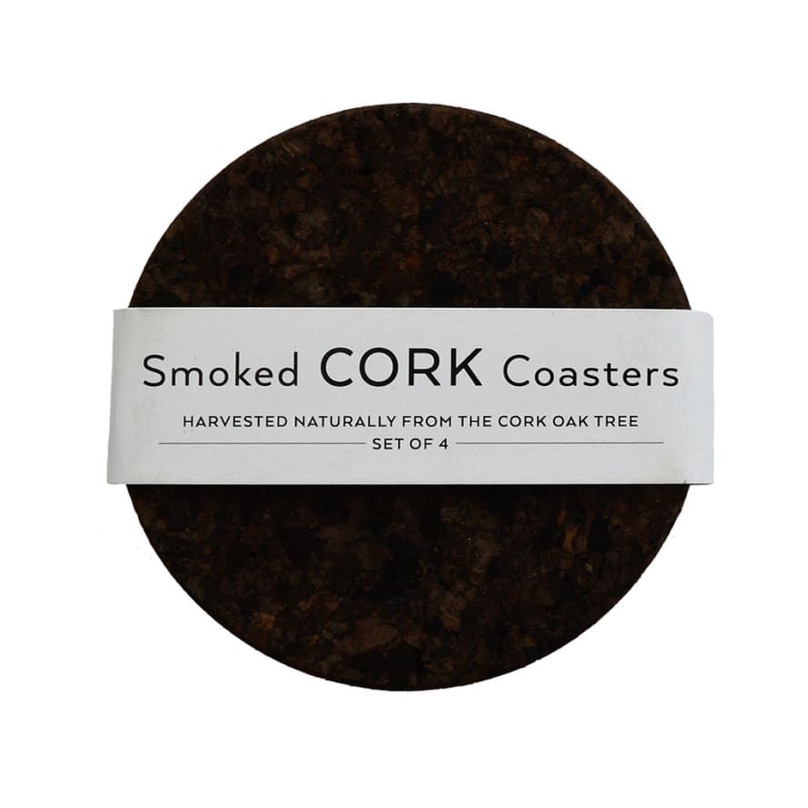 LIGA Cork Round Coasters | Smoked | Set of 4