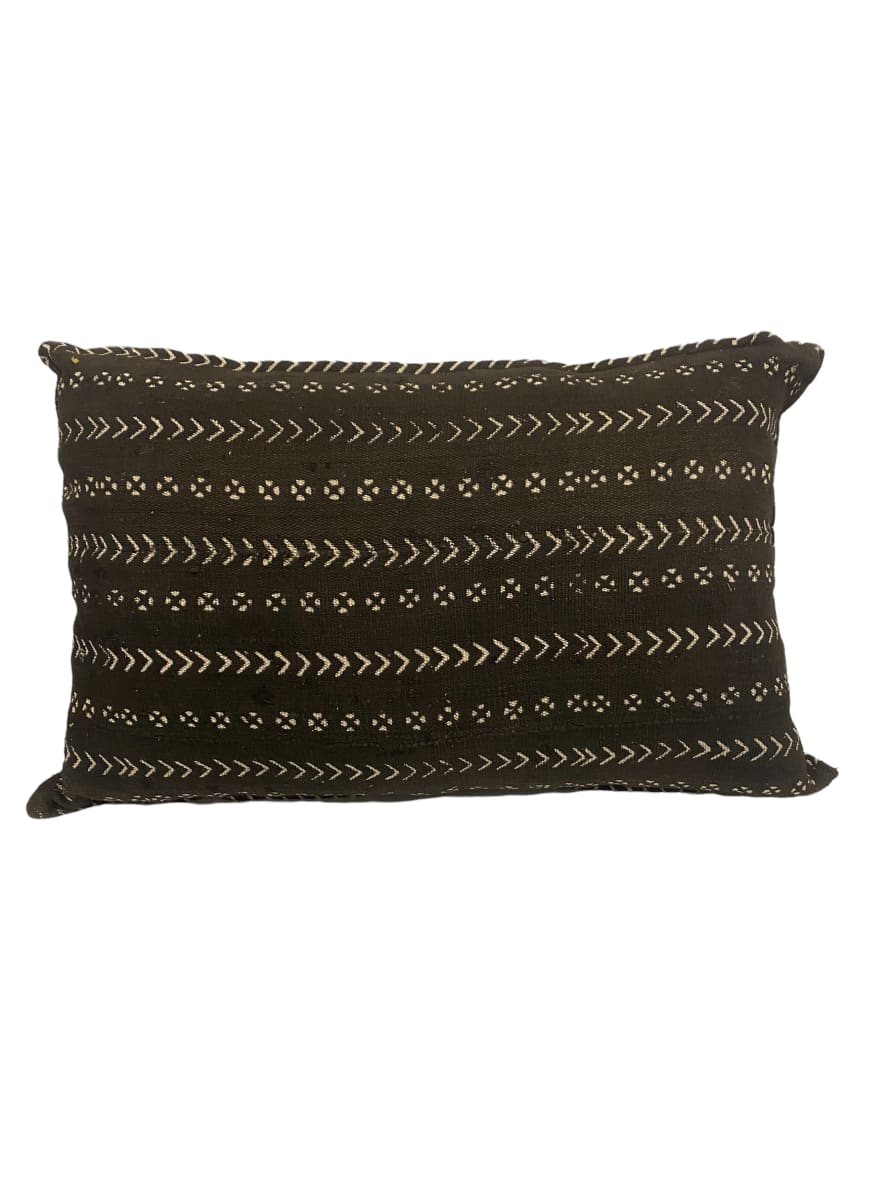 botanicalboysuk Mud Cloth Handwoven Cushion - (184.14) Black