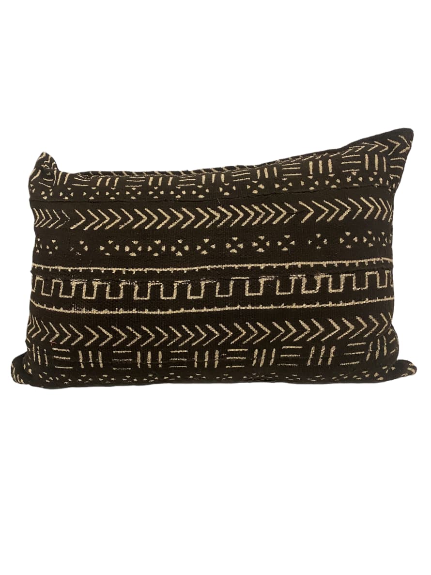 botanicalboysuk Mud Cloth Handwoven Cushion - (184.11) Black