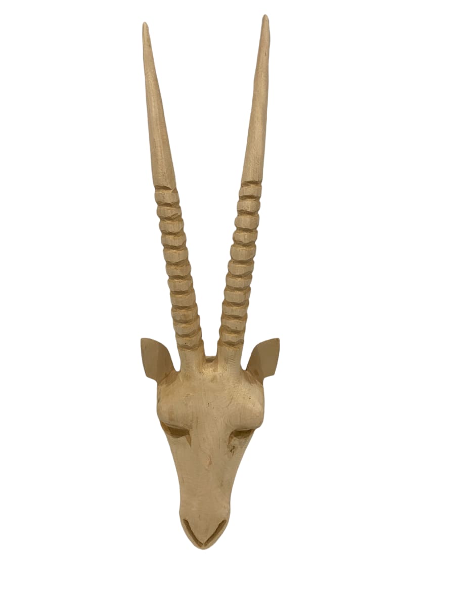 botanicalboysuk Swazi Hand Carved Buck Head - (43) Large