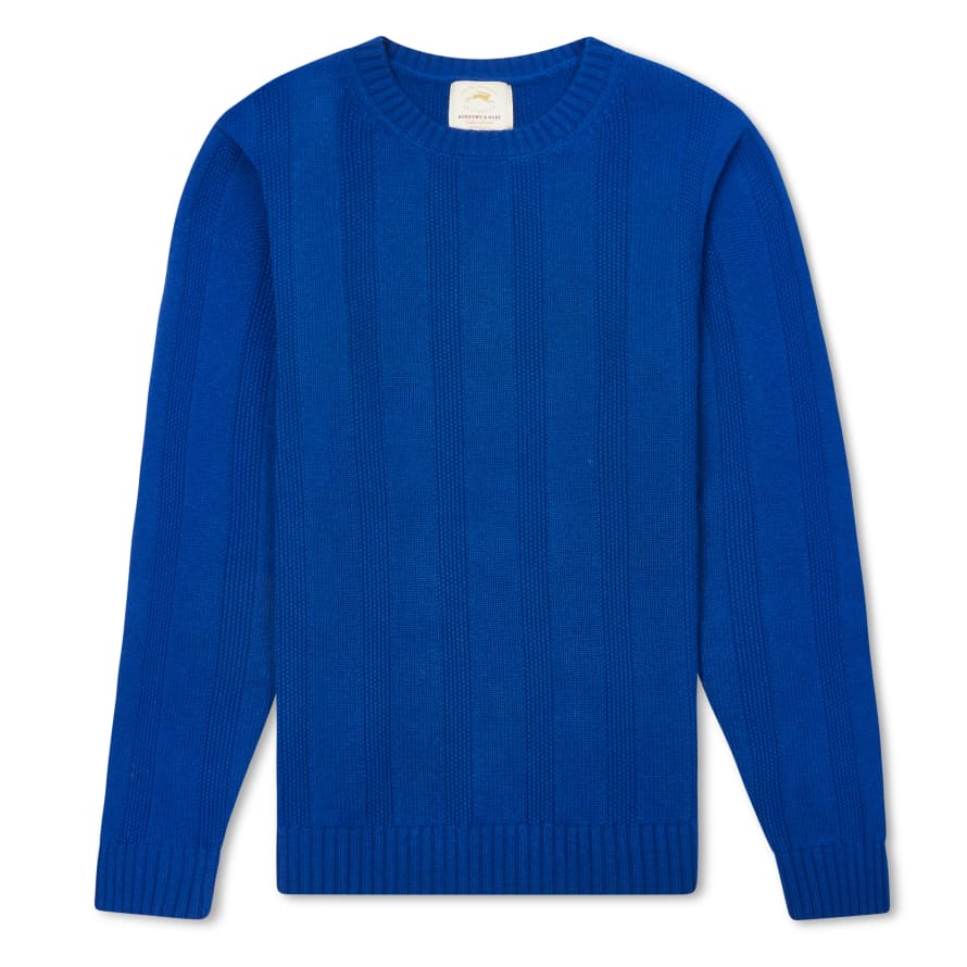 Burrows & Hare  Seed Stitch Jumper - Blue