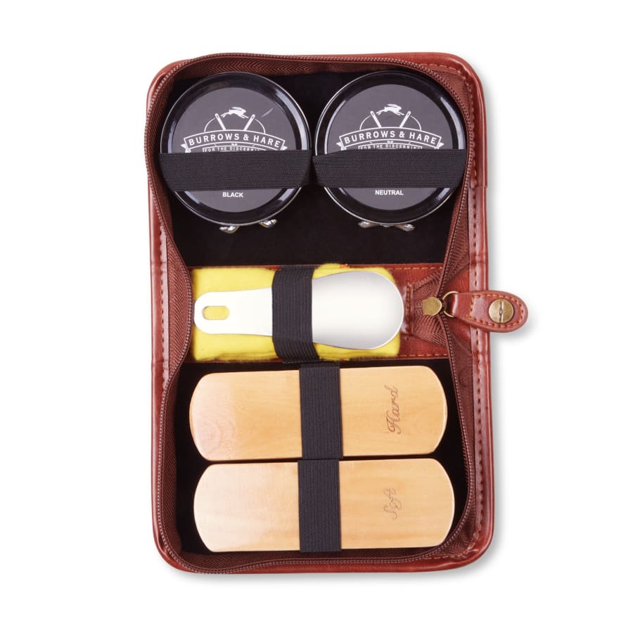 Gentlemen's Hardware Black Neutral Portable Zipped Travel Shoe Shine Kit