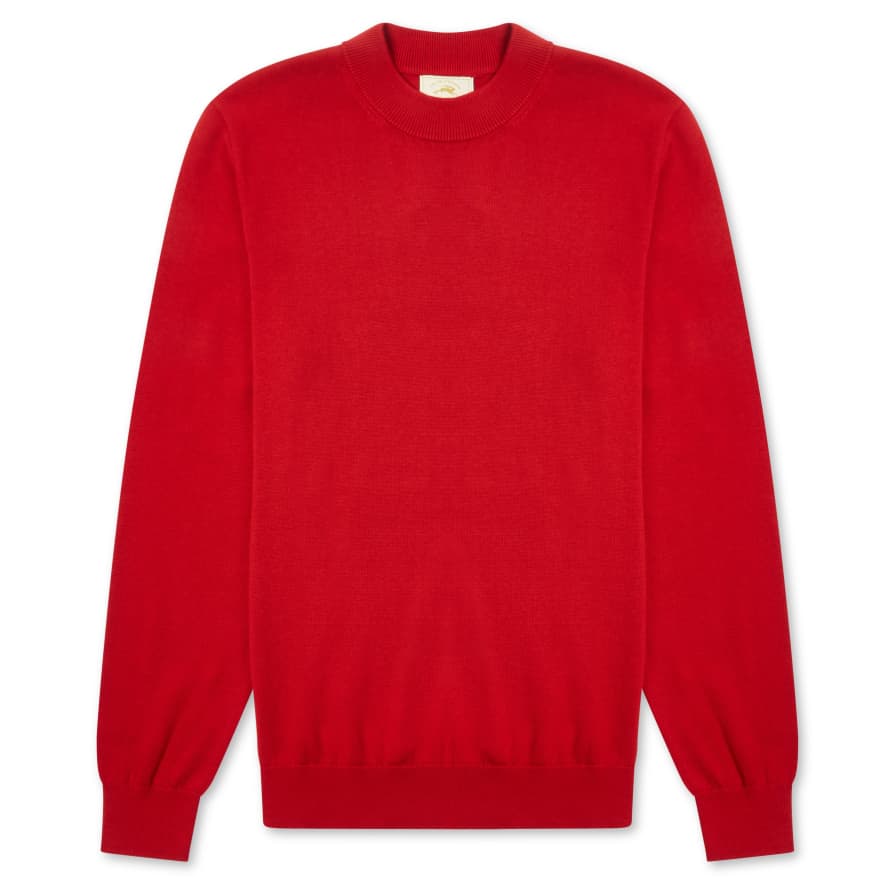 Burrows & Hare  Mock Turtle Neck Deep Red