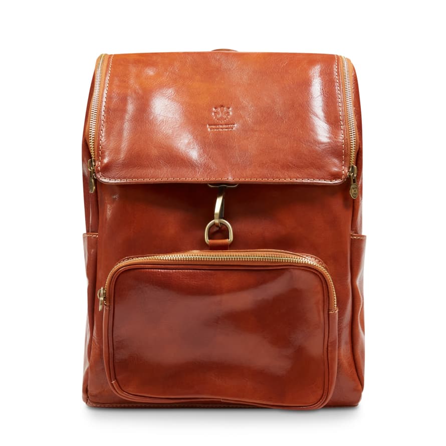 Burrows & Hare  Leather Backpack - Light Tan