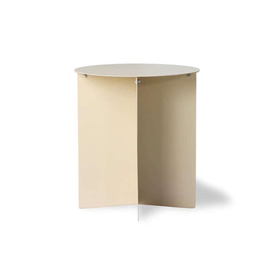 HKliving Metal Side Table | Round | Cream