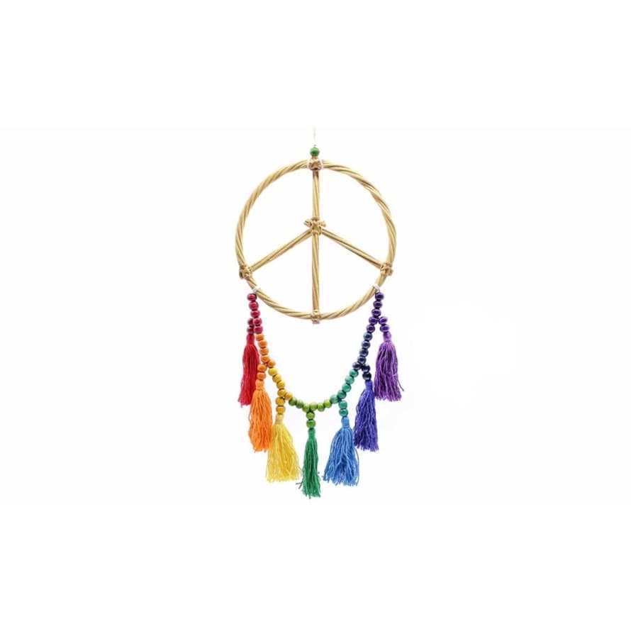 Joca Home Concept 56Cm Rainbow Peace Sign Dream Catcher 