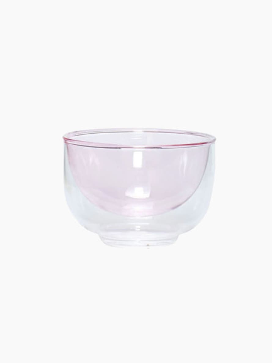 Hubsch Kiosk Glass Bowl - Pink