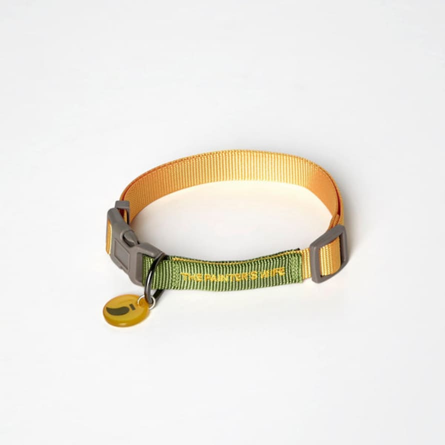 The Painter's Wife Sonia Dog Collar In Mimosa & Moss