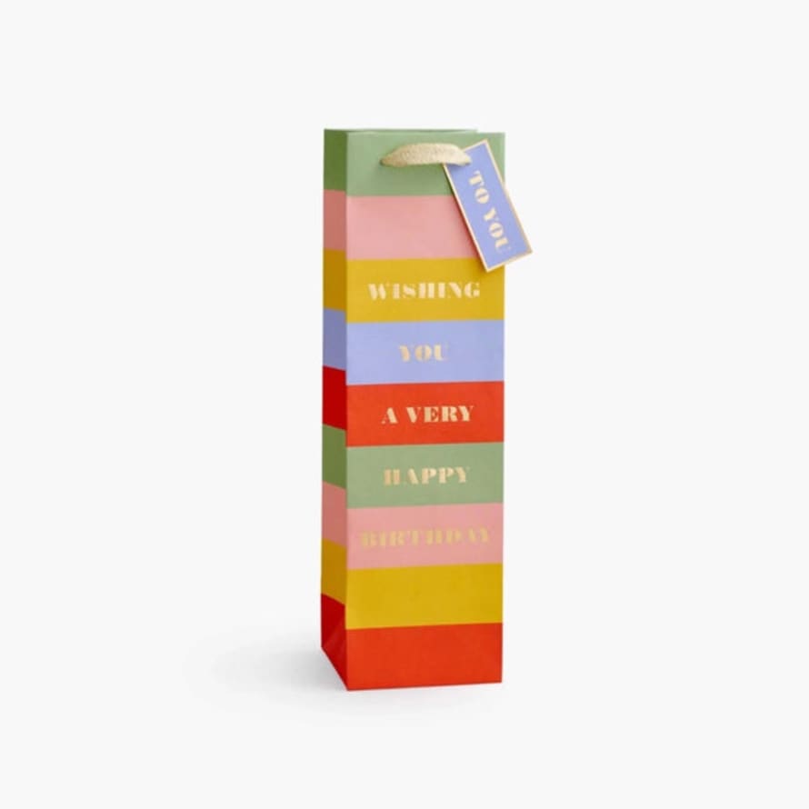 Rifle Paper Co. Birthday Wishes Wine Gift Bag