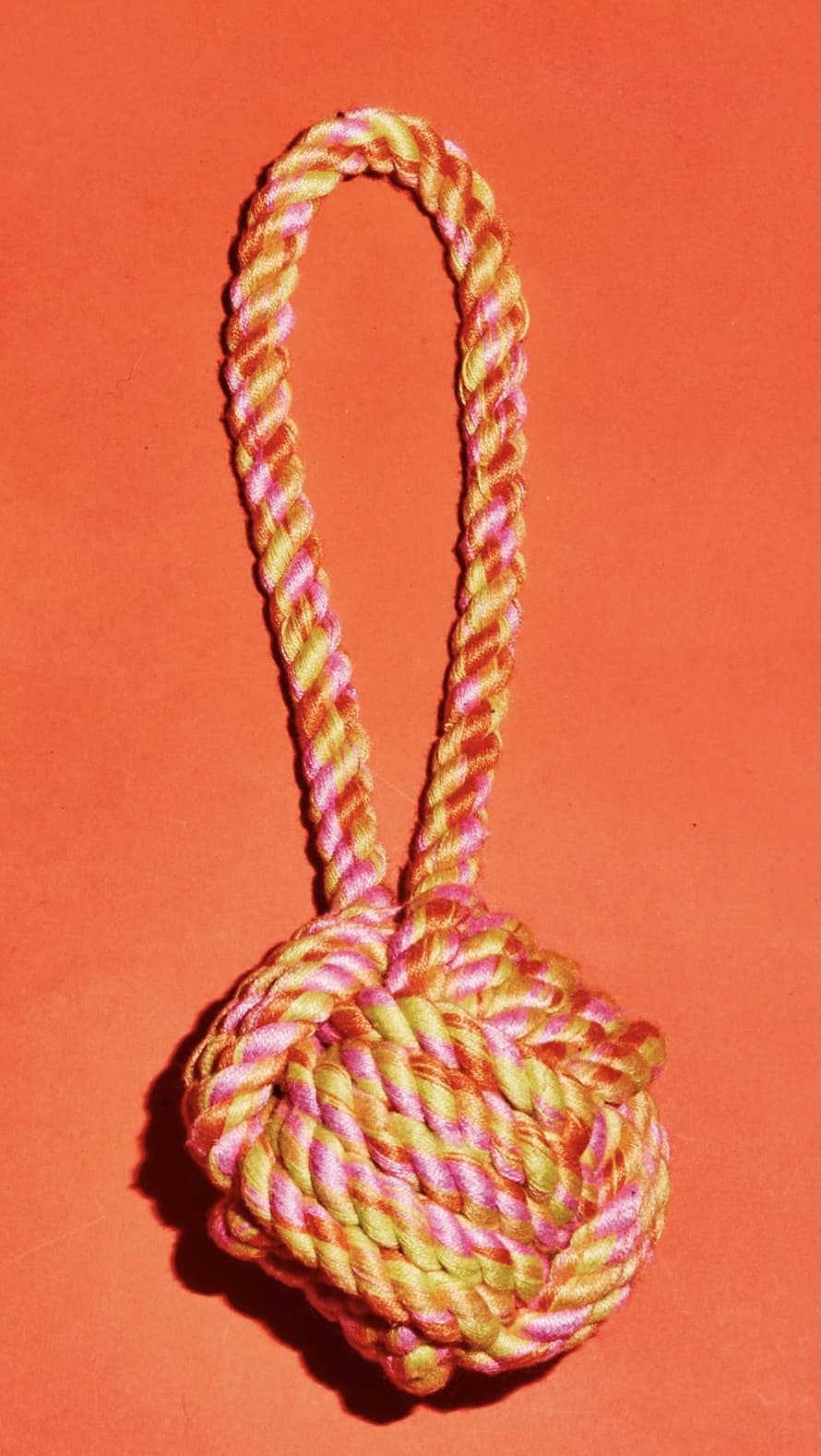 Ware of the Dog Large Pink and Orange Rope Knot Toy