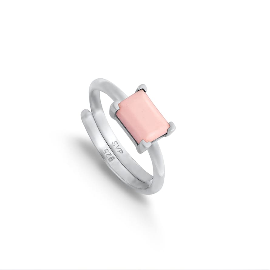 SVP Jewellery Pink Opal Indu Adjustable Ring