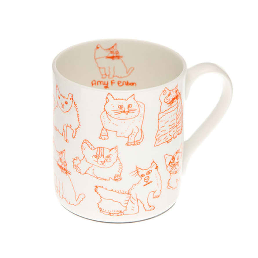 Percy Langley Cat Design China Mug