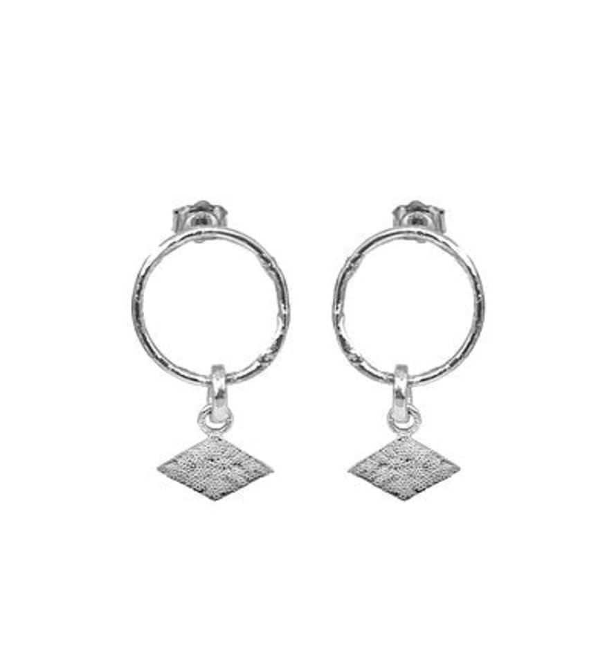 April March Jewellery Rhombus Tag Earrings Made From Recycled Silver