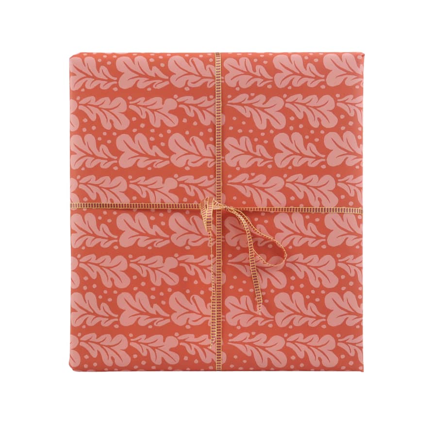 Cambridge Imprint Gift Wrap - Quercus Pomegranate - 10 Sheets