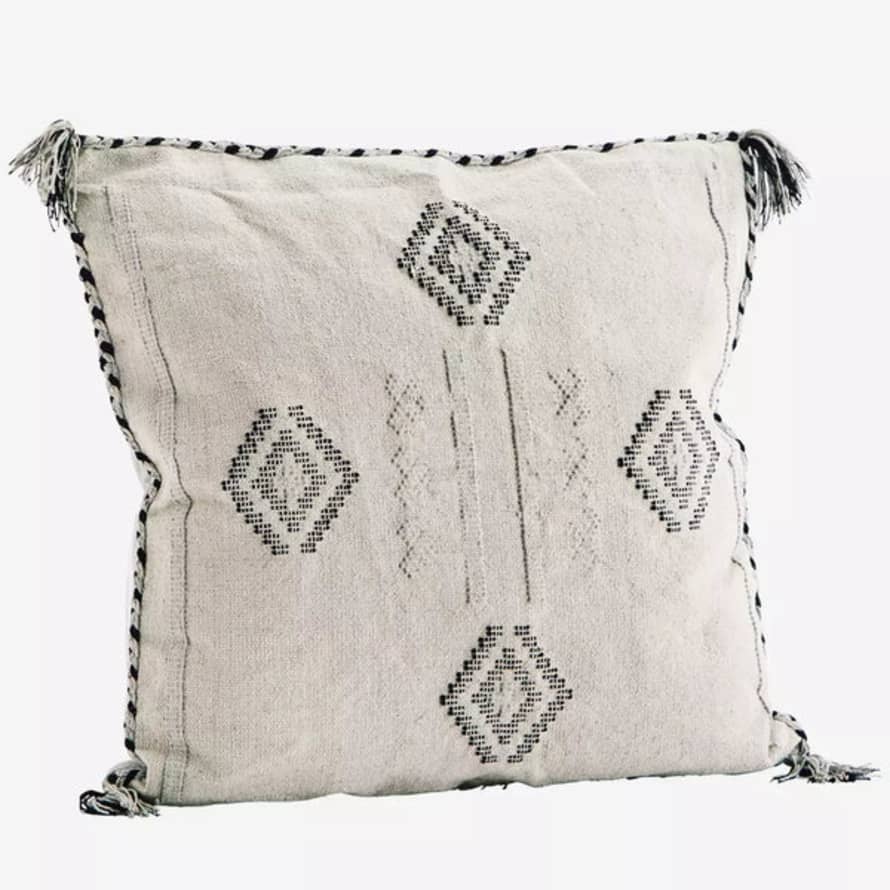 Madam Stoltz Grey Handwoven Cushion Cover
